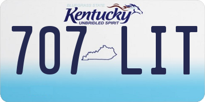 KY license plate 707LIT