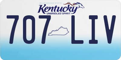 KY license plate 707LIV