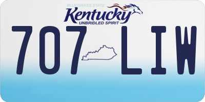 KY license plate 707LIW