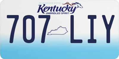 KY license plate 707LIY
