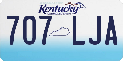 KY license plate 707LJA