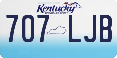 KY license plate 707LJB