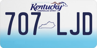 KY license plate 707LJD