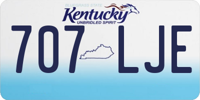 KY license plate 707LJE