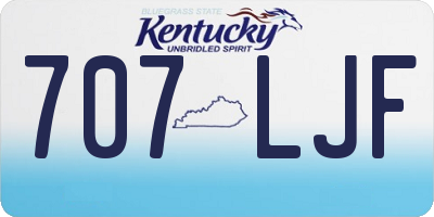 KY license plate 707LJF