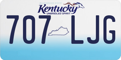 KY license plate 707LJG