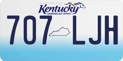 KY license plate 707LJH