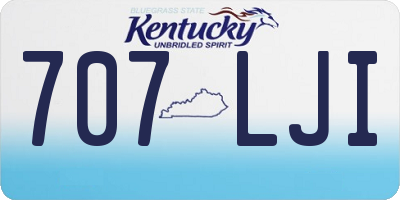 KY license plate 707LJI