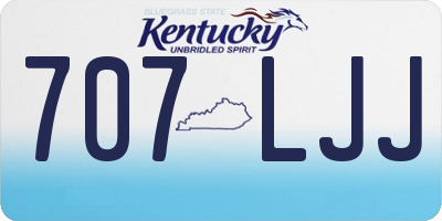 KY license plate 707LJJ