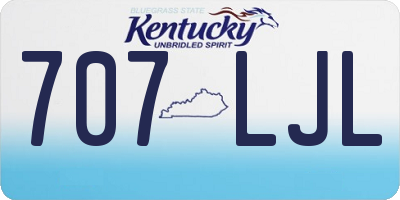KY license plate 707LJL
