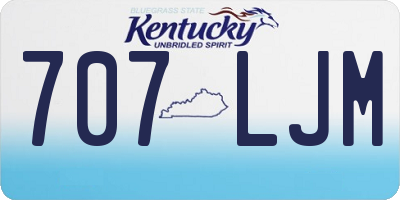 KY license plate 707LJM