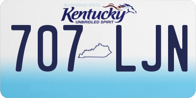 KY license plate 707LJN