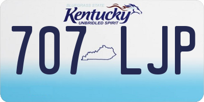KY license plate 707LJP