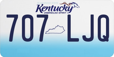 KY license plate 707LJQ