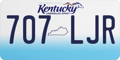 KY license plate 707LJR