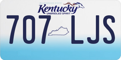KY license plate 707LJS