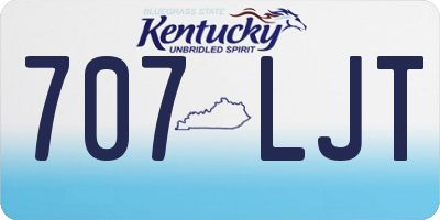 KY license plate 707LJT