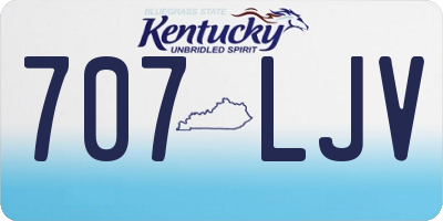 KY license plate 707LJV