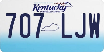 KY license plate 707LJW