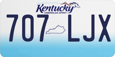 KY license plate 707LJX