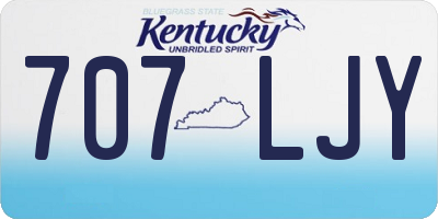 KY license plate 707LJY