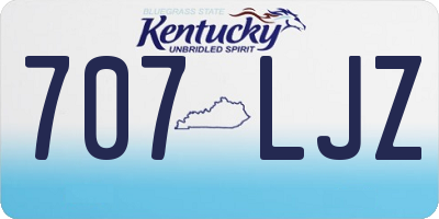KY license plate 707LJZ