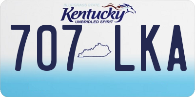 KY license plate 707LKA