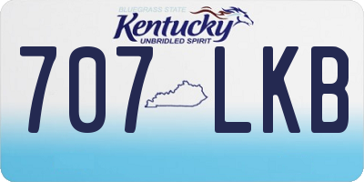 KY license plate 707LKB