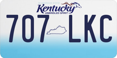 KY license plate 707LKC