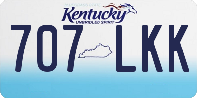KY license plate 707LKK