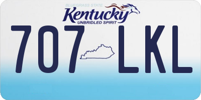 KY license plate 707LKL