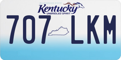 KY license plate 707LKM