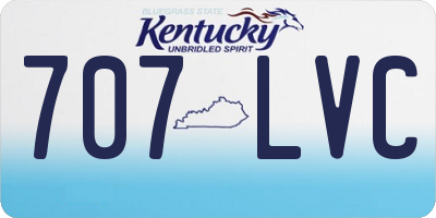 KY license plate 707LVC