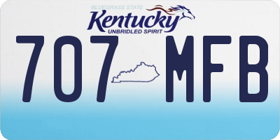 KY license plate 707MFB