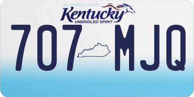 KY license plate 707MJQ