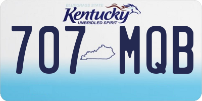 KY license plate 707MQB