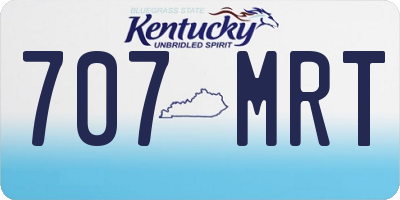 KY license plate 707MRT