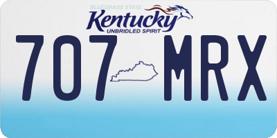 KY license plate 707MRX