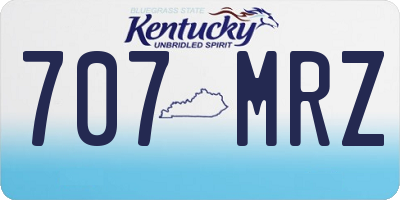 KY license plate 707MRZ