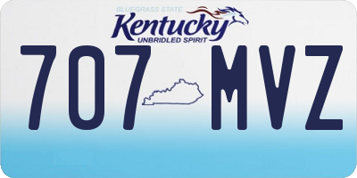 KY license plate 707MVZ