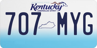 KY license plate 707MYG