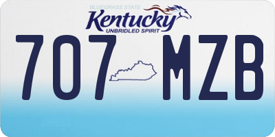 KY license plate 707MZB