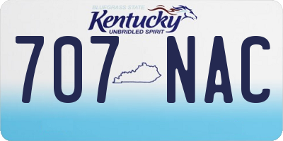 KY license plate 707NAC