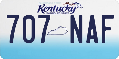 KY license plate 707NAF