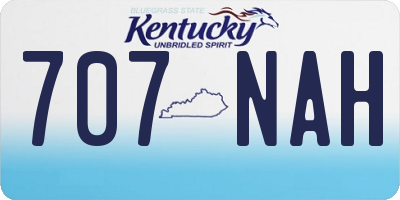 KY license plate 707NAH