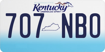KY license plate 707NBO
