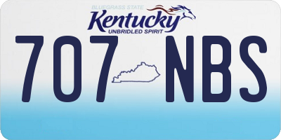 KY license plate 707NBS