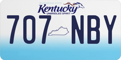 KY license plate 707NBY