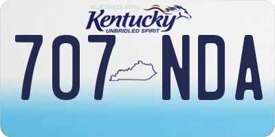 KY license plate 707NDA