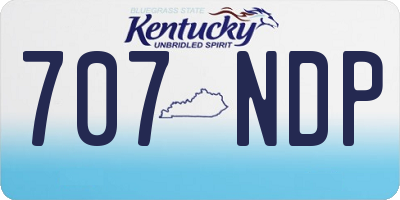 KY license plate 707NDP